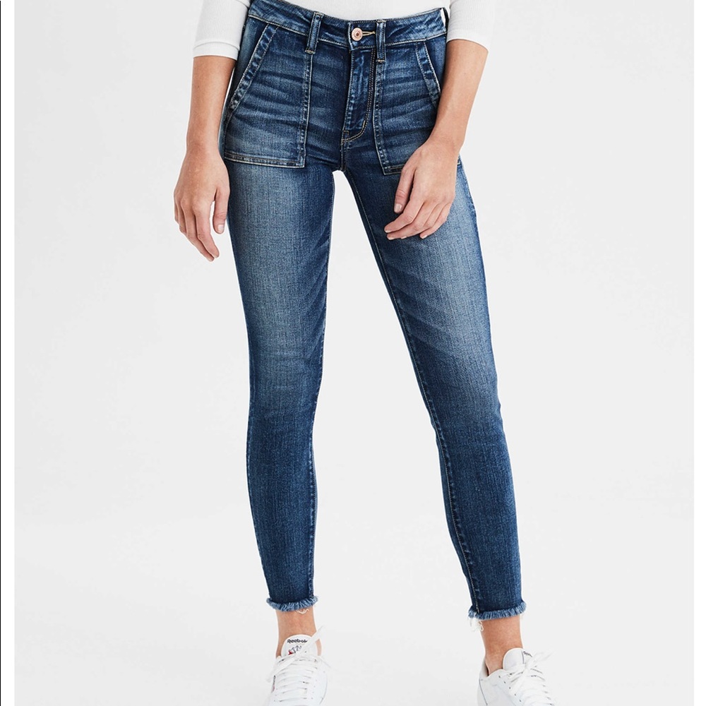 High Wasted Jeans Crop